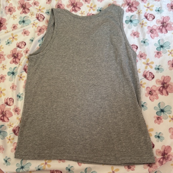 Hanes boys large cotton basic tanks blue tie dye solid gray sleeveless tops - Picture 7 of 7